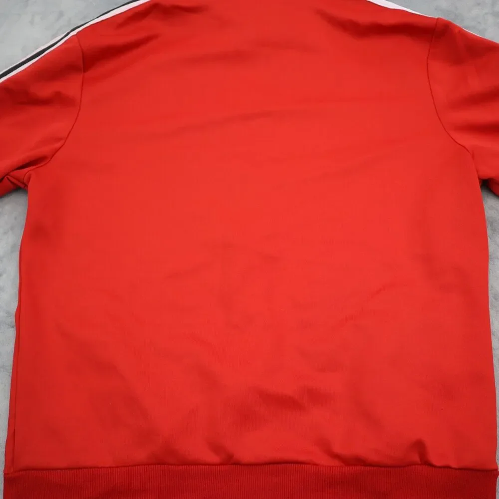Casual Jacket Mens 3XL Red Long Sleeve High Neck Full Zip Banded Cuffs Outwear